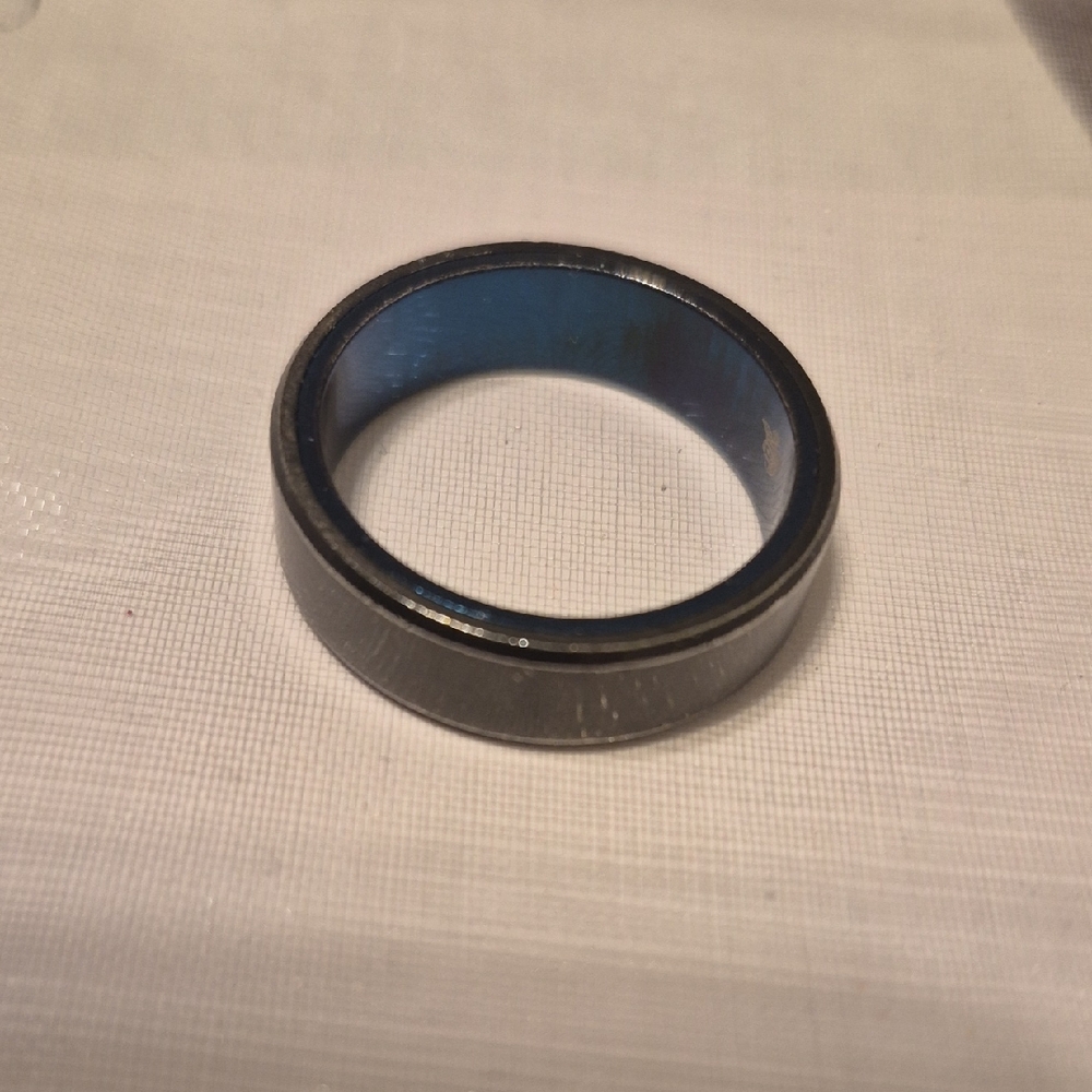 Black Stainless Steel Men's Band Ring Size 12